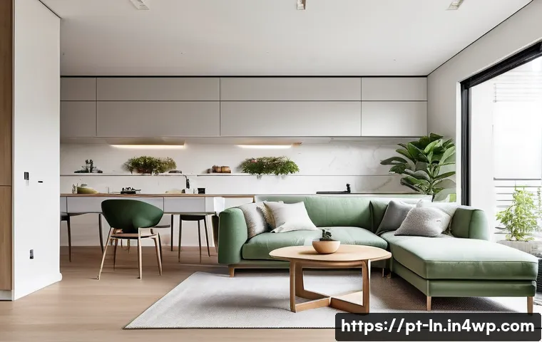 다세대 주거의 공간 혁신 - **Prompt 1: Dynamic and Integrated Urban Living**
A bright and airy open-plan apartment, showcas...