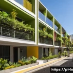 Home 21 다세대 주거의 재개발 사례 연구 - A vibrant urban multifamily residential area in São Paulo undergoing revitalization, showing moderni...