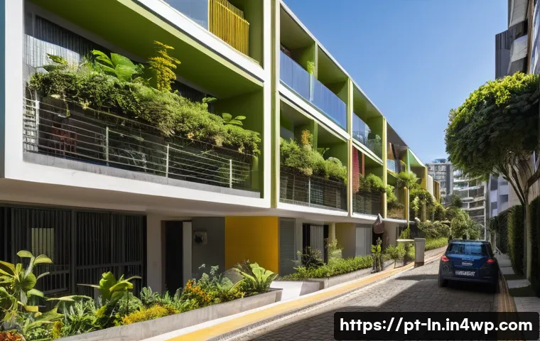 다세대 주거의 재개발 사례 연구 - A vibrant urban multifamily residential area in São Paulo undergoing revitalization, showing moderni...