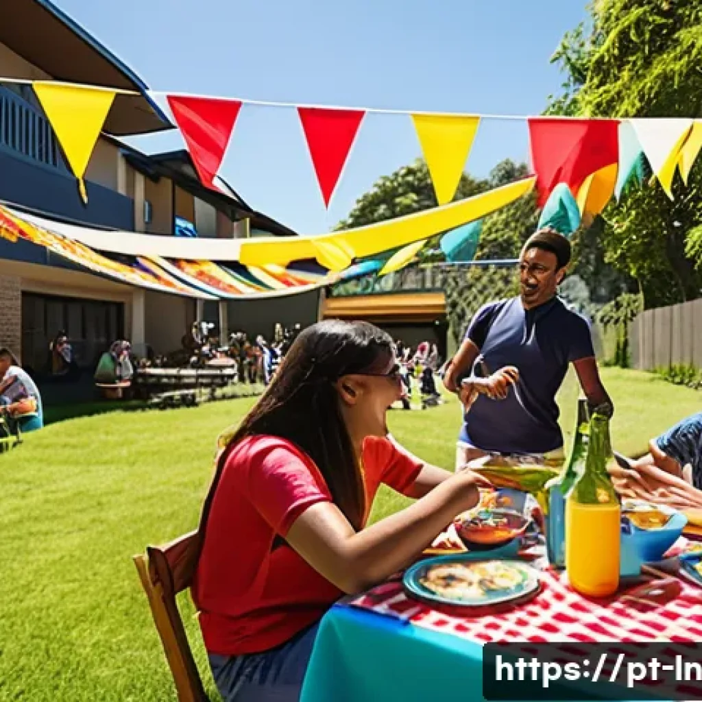 다세대 주거에서의 커뮤니티 참여 방안 - A vibrant community gathering in a sunny condominium garden featuring diverse families and neighbors...